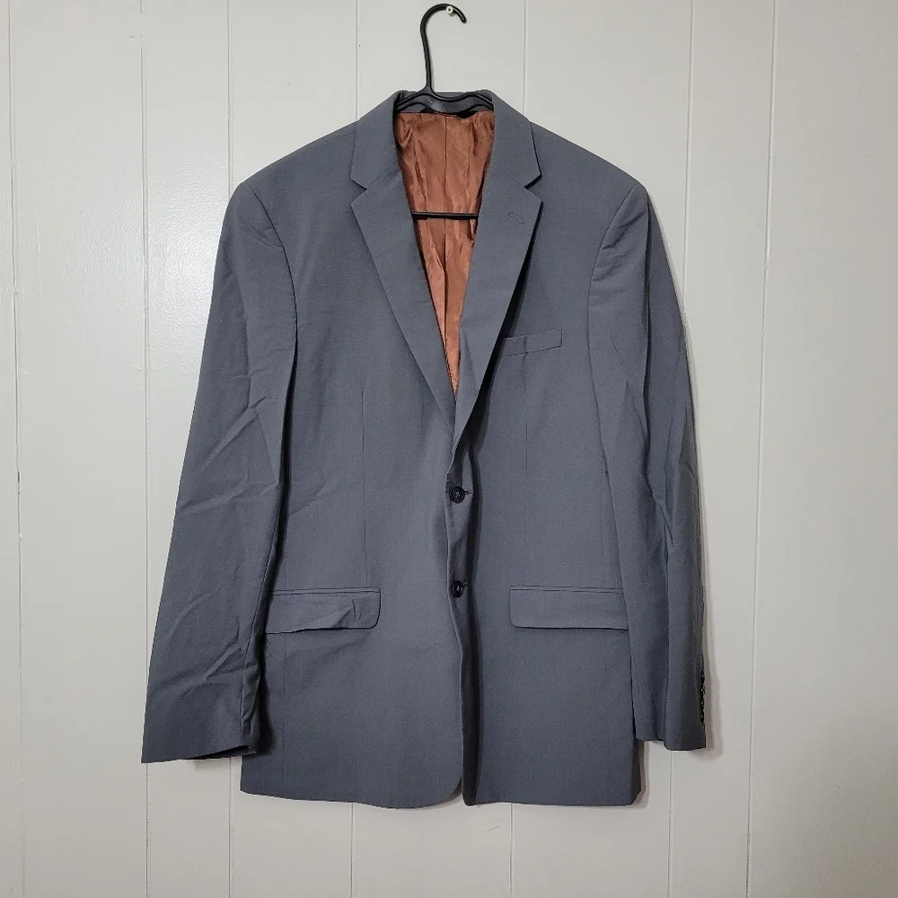 Joseph Jos. A. Bank Slim Fit 100% Wool Gray Blazer Sport Jacket Size 42L